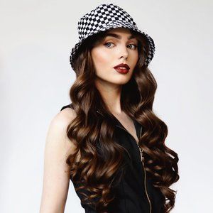 Black & White Checkered Bucket Hat